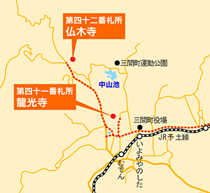 仏木寺までの地図