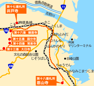 観音寺までの地図