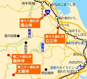 立江寺までの地図
